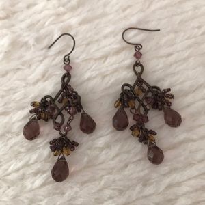 Purple earrings